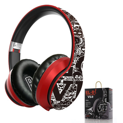 Wireless Bluetooth Headphones over Ear Headest Graffiti Bluetooth