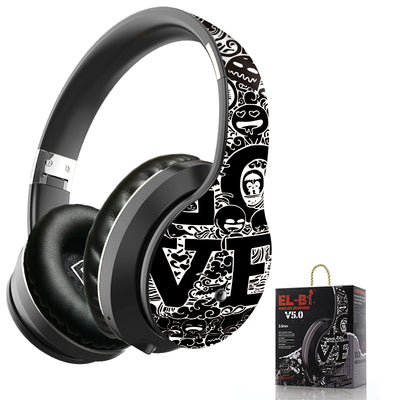 Wireless Bluetooth Headphones over Ear Headest Graffiti Bluetooth